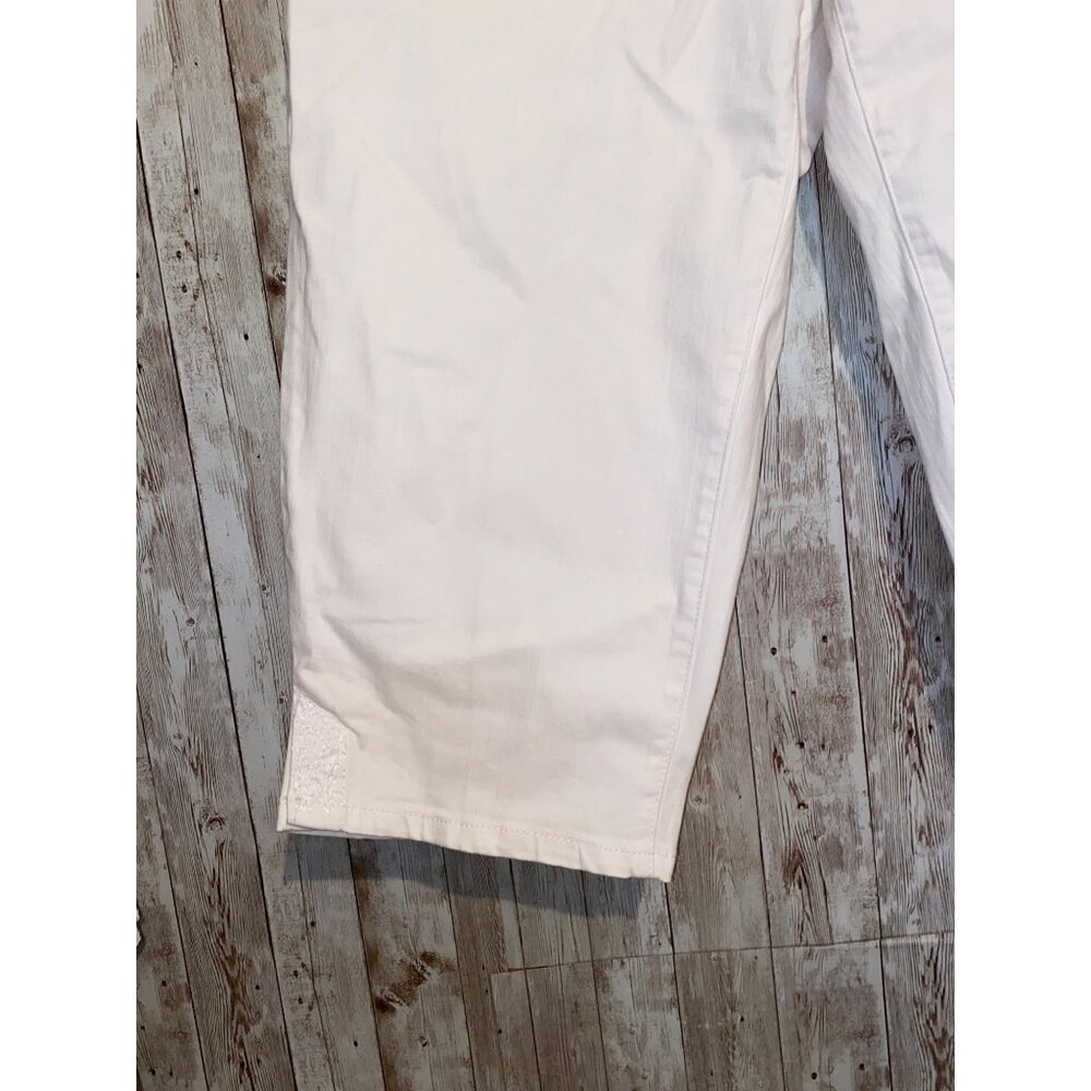 Women's Gloria Vanderbilt White Denim Cropped Capris Jeans 18W Slimming Effect - Picture 5 of 16